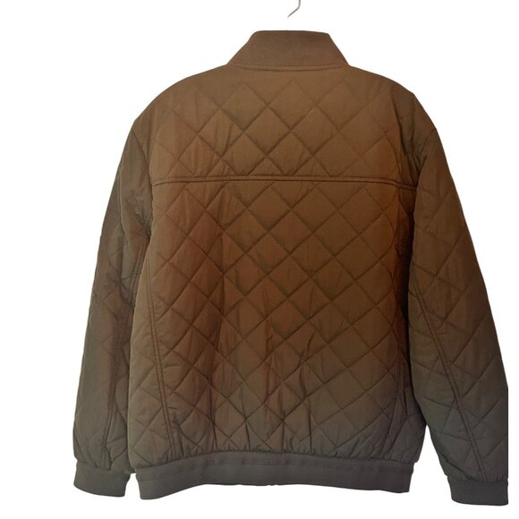 Calvin Klein L Men's Quilted Baseball Jacket Rib-Knit Trim Quilted Bomber Jacket - Picture 3 of 10